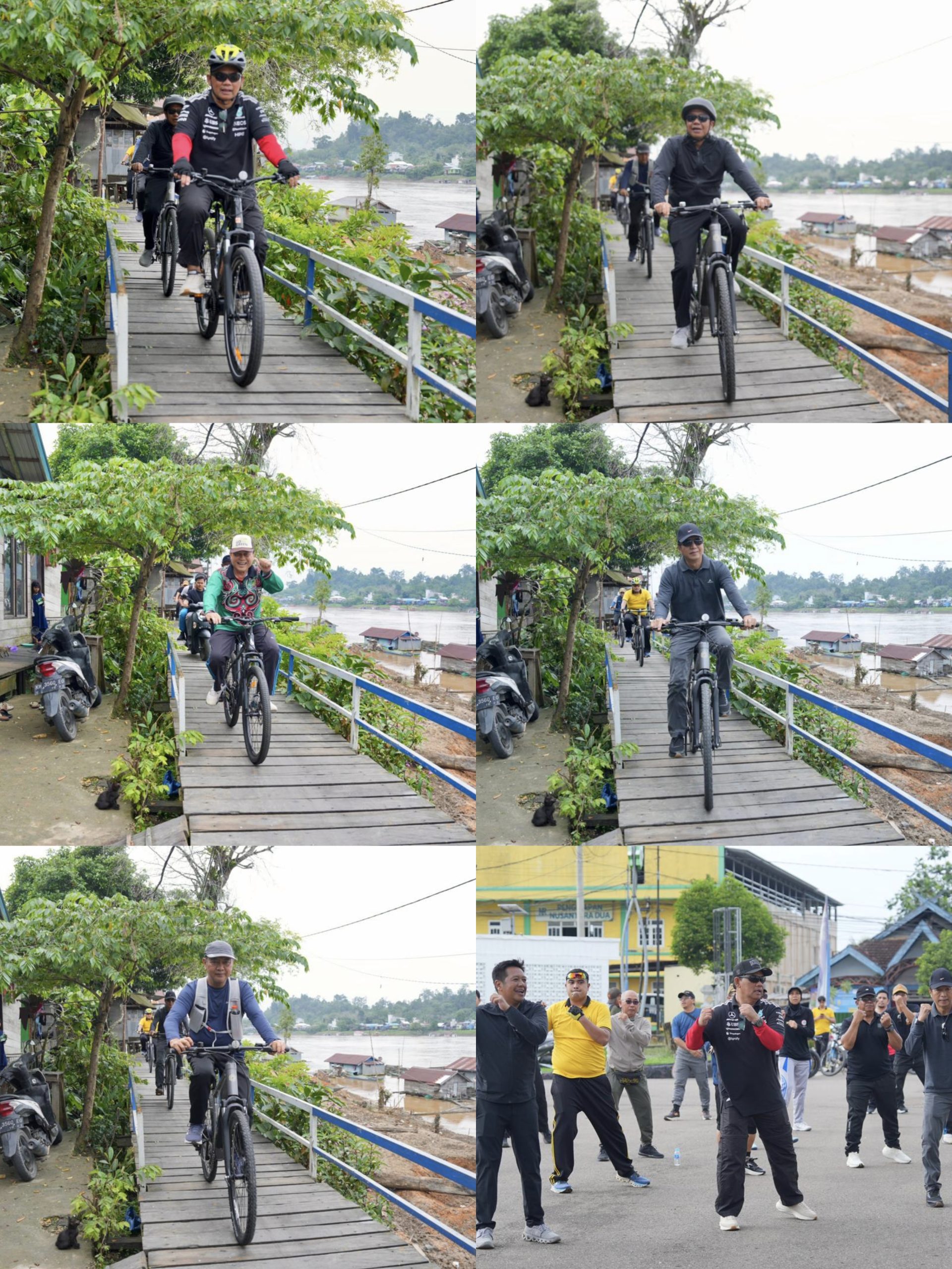 Kolase foto Kegiatan Goes Bupati Barito Utara, H Shalahudin bersama Forkopimda dan jajaran OPD.