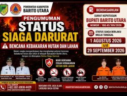 Bupati Barito Utara Tetapkan Status Siaga Darurat Karhutla, Hingga 29 September 2026
